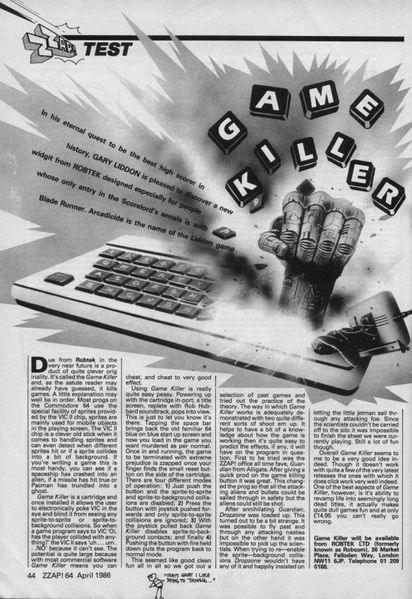 File:Zzap 64 Issue 012 1986 Apr Game Killer Review.jpg